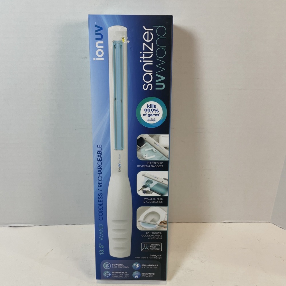 IonUV Sanitizer Wand Cordless Rechargeable Disinfection UVwand Home Car + New
